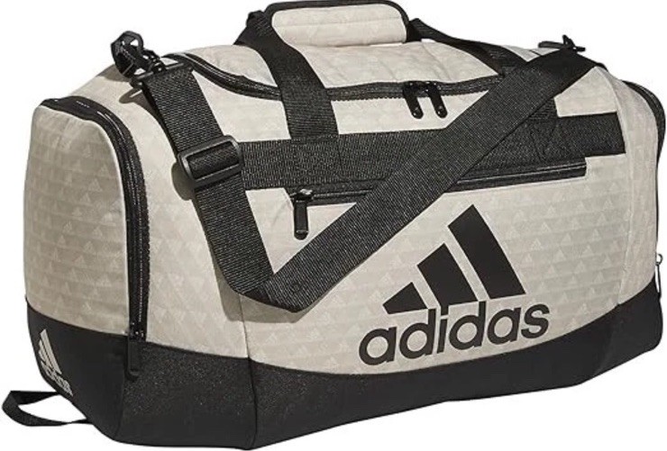 adidas Unisex BOS Mini Monogram Beige/Black Defender 4 Small Duffel Bag -5156951
