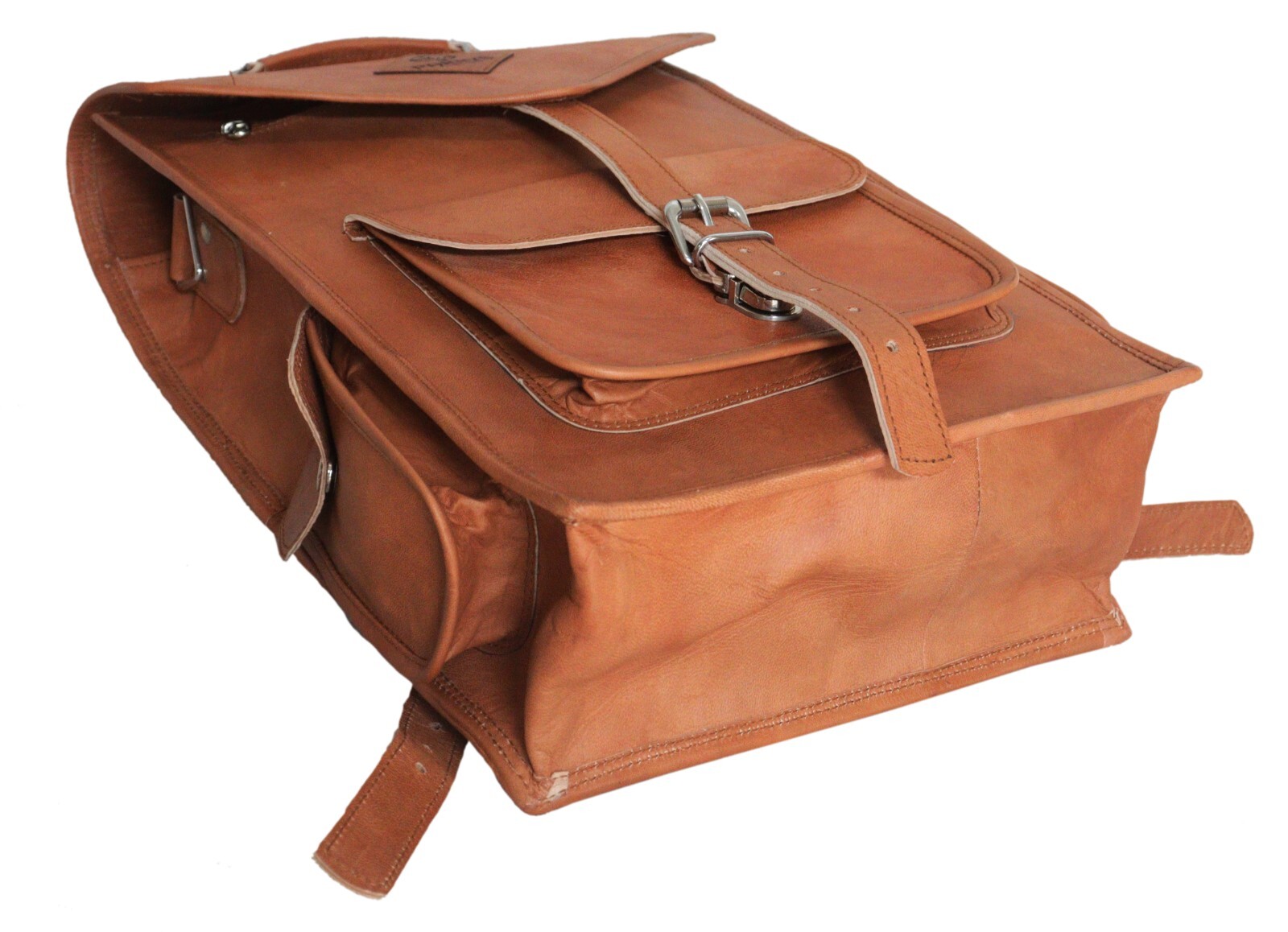 Vintage leather backpack Laptop Messenger Convertible Rucksack Sling Bag Unisex