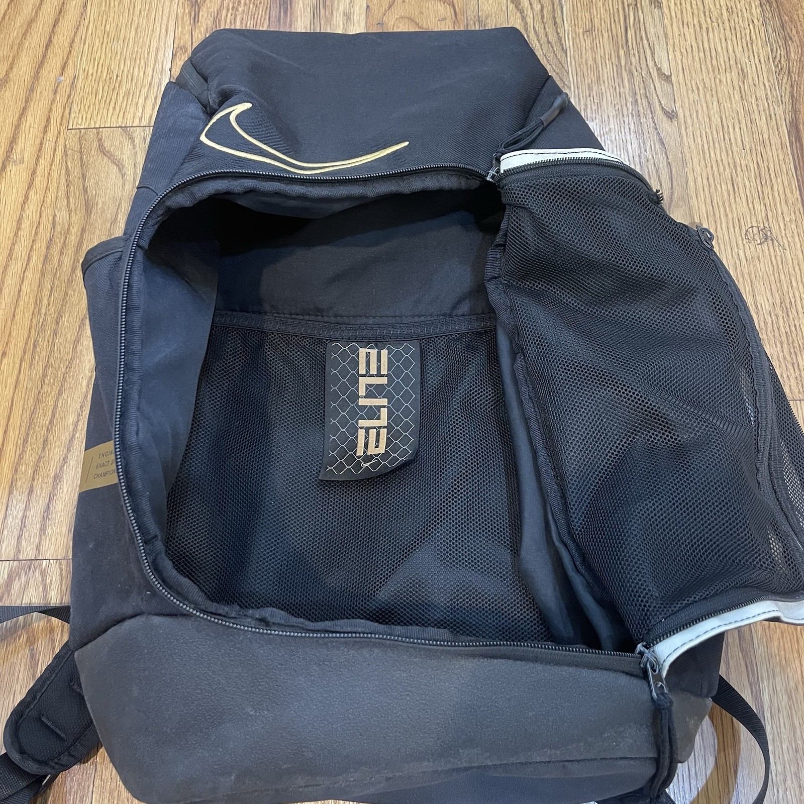 Nike Hoops Elite Pro Basketball Backpack Black/White/Gold Basketball BA6164 32L