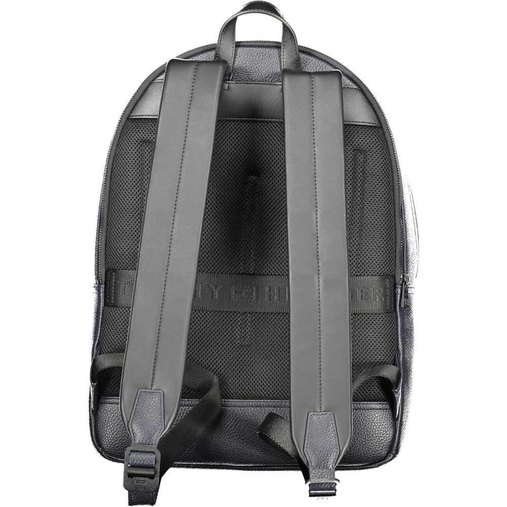 Tommy Hilfiger Blue Polyurethane Men’s Backpack 100% Authentic – TO-35282