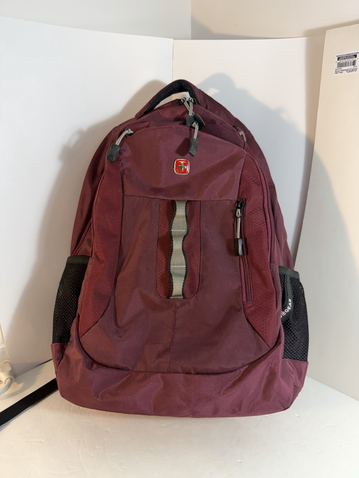 SwissGear Backpack Burgundy Laptop School Travel Bag Multiple Pockets