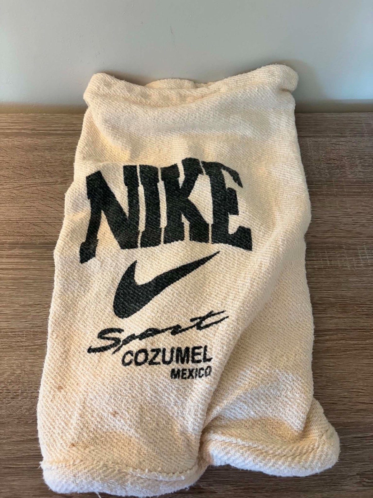 VINTAGE NIKE SPORT COZUMEL MEXICO TOTE SACK BEACH BAG 22″ TALL RARE