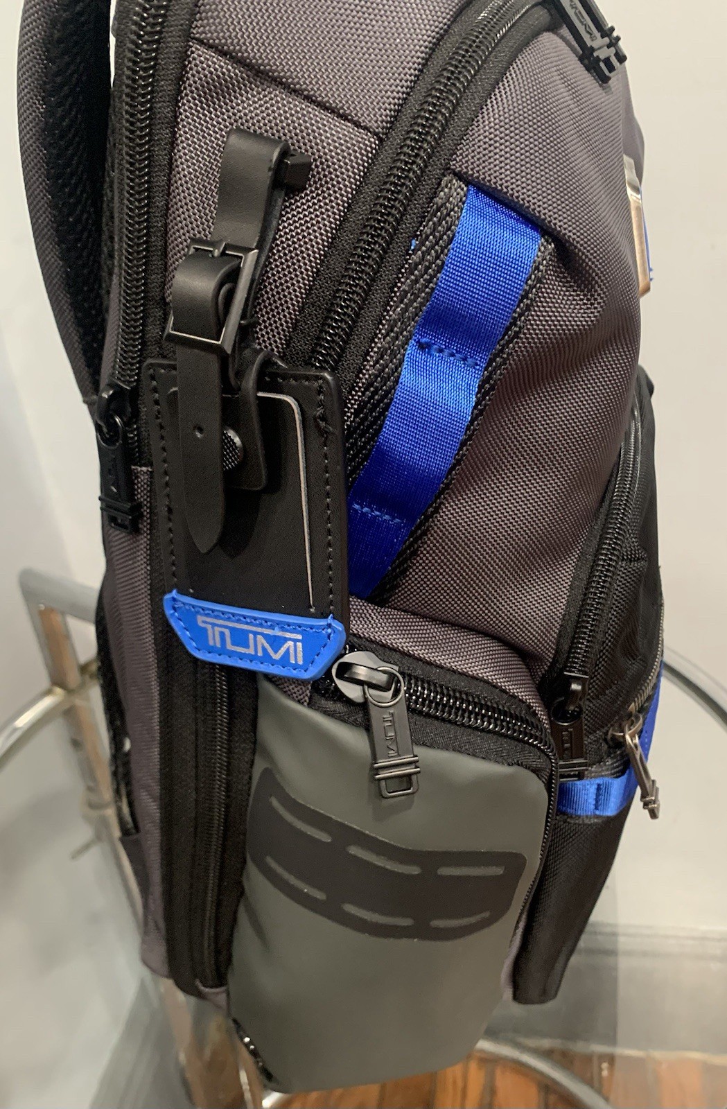 New Tumi Alpha Bravo Navigation Backpack Gray Blue 232793 $595