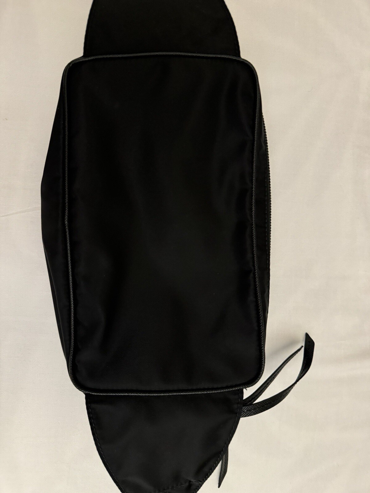 Authentic PRADA Tesuto Saffiano Re-Nylon Belt Bag Fanny Pack Waist Bag Black XS