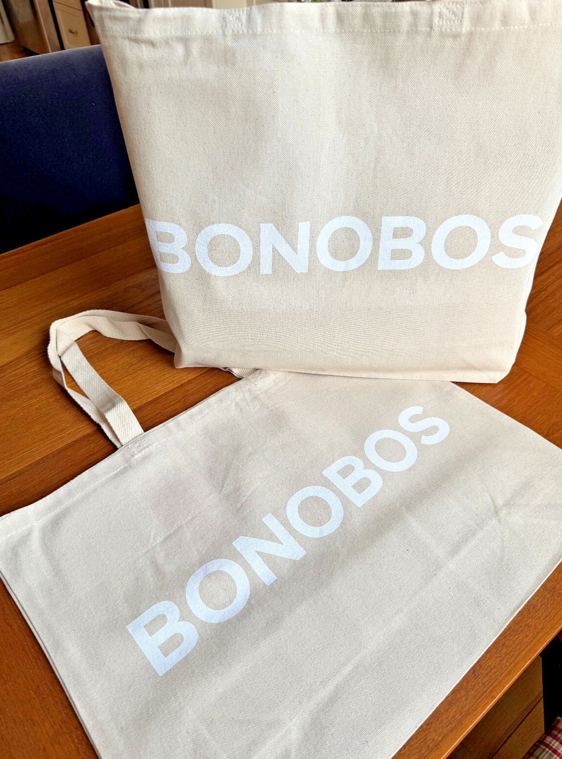 15 NEW Bonobos Canvas Tote Grocery Shopping Sustainable 14x16x5in Mahjong Tote