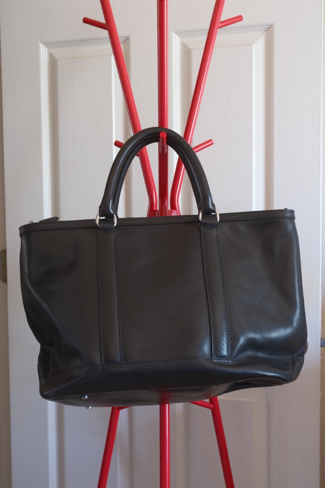 [Officine Creative] Quentin 008 Black Leather bag with removable straps