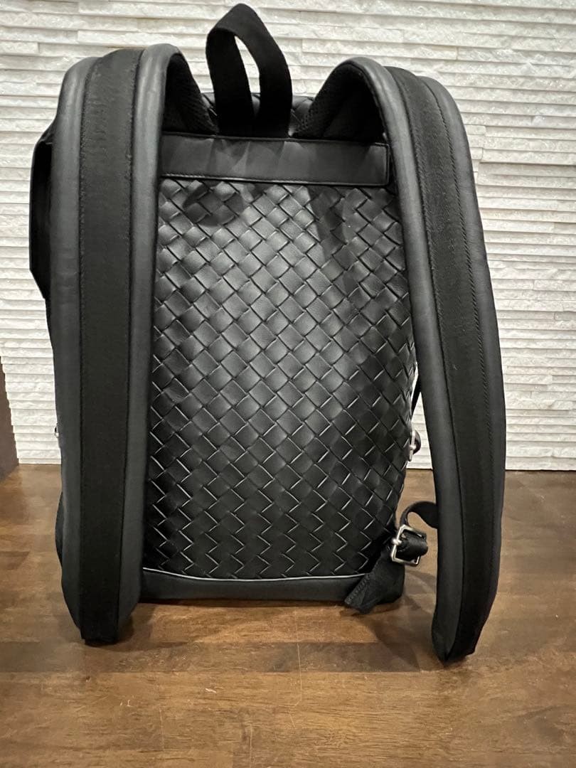 Bottega Veneta Backpack Black 48x29cm Leather Luxury Rare Minimal Style Japan