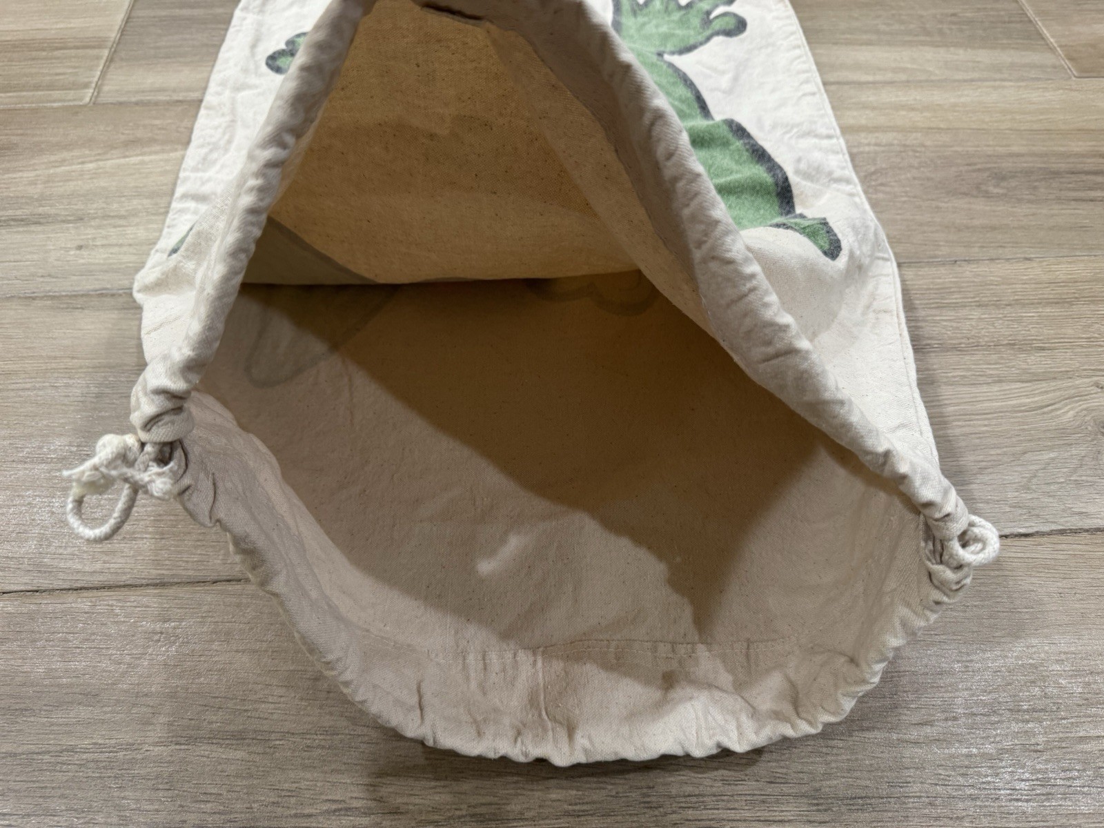 Vintage 90s Ocean House Frog Drawstring Bag LARGE 19×30 Canvas USA Sack Beach