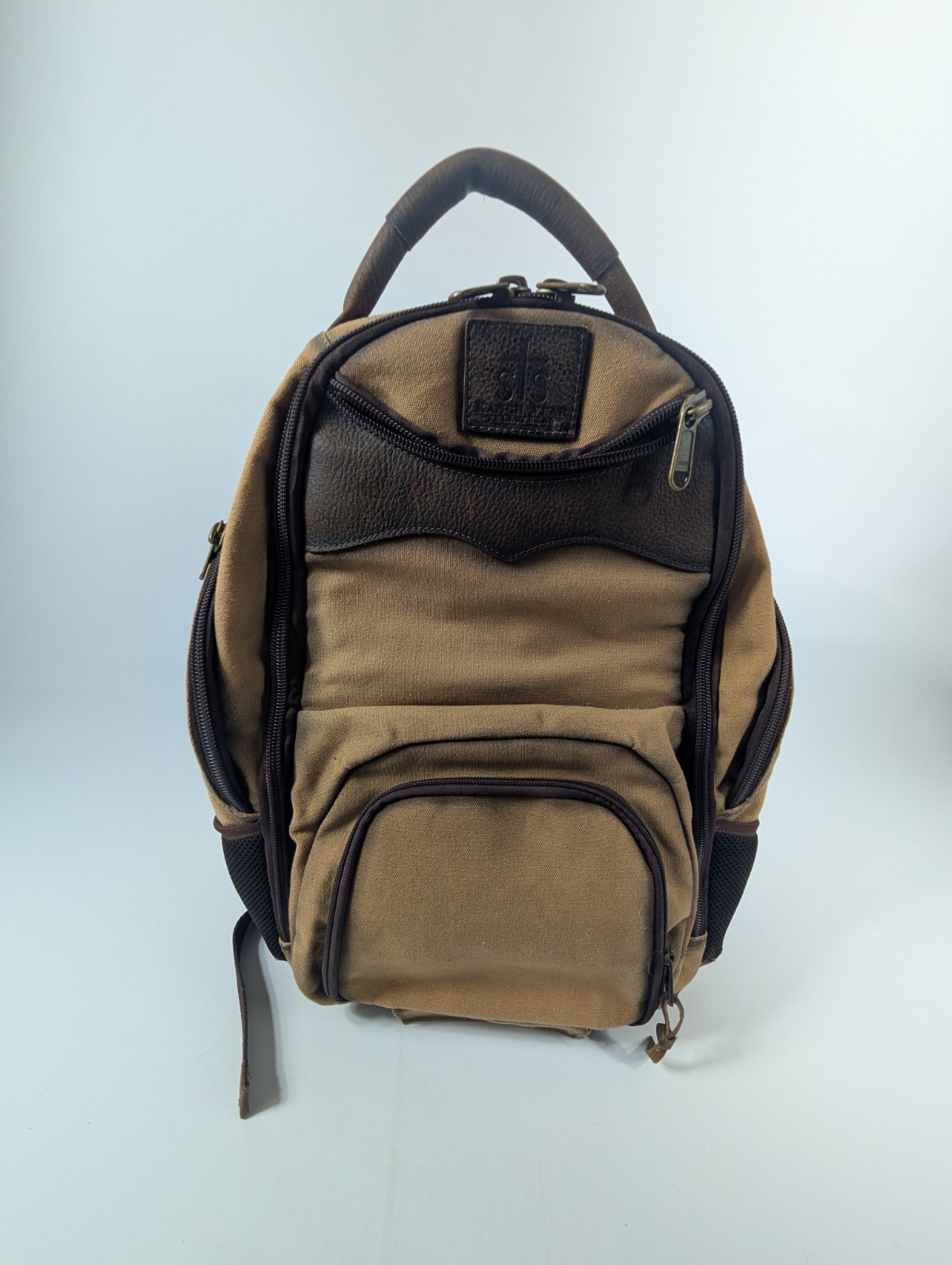 STS Ranchwear Mens Buffalo Creek Theo Tan/Chestnut Buffalo Leather Backpack OS