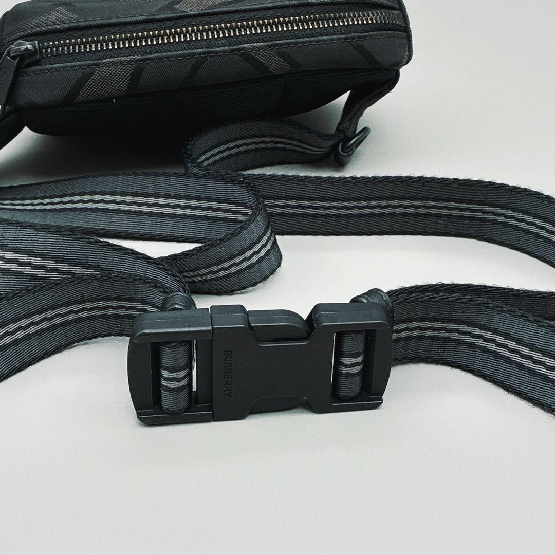 Burberry Bumbag Circle Logo Monogram Body Bag Black Width 18cm Height 13cm