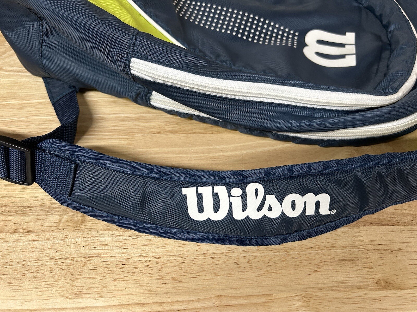 Wilson Backpack Blue with Yellow accents 2 zipper compartments Good Condition