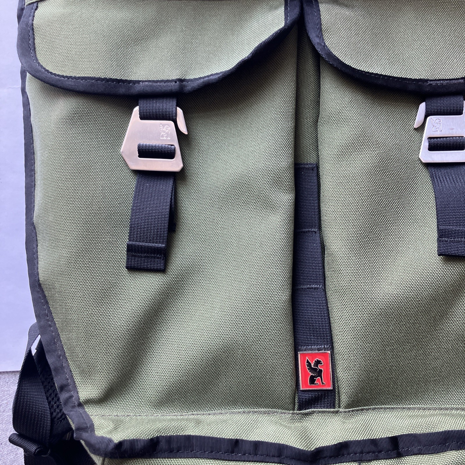 Chrome Industries Orlov Rolltop Backpack – Olive Green – Commuter Bag w/ Pouch