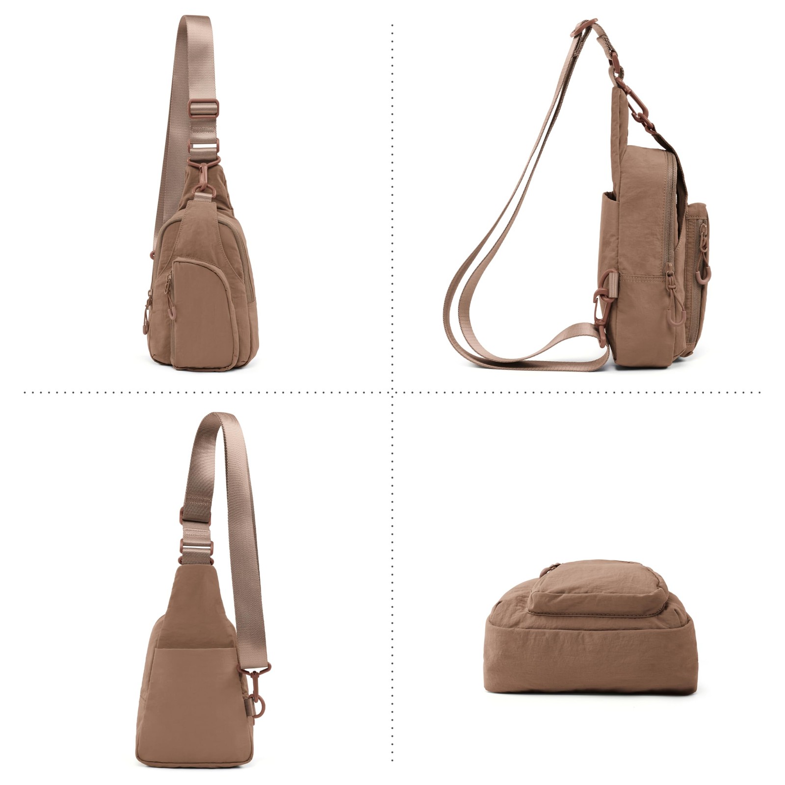 Sling Bag with Adjustable Straps Crossbody Chest Bag Lightweight Small Backpa…