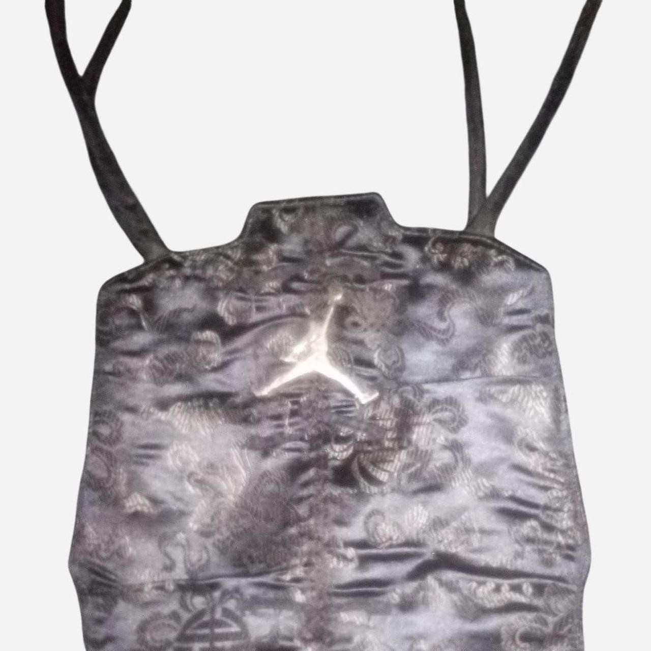 Jordan Jumpman Floral Drawstring Shoulder Bag, Black/Gray Small, Adjustable