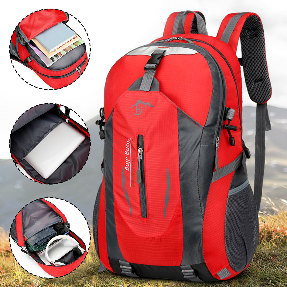 40L Nylon Travel Backpack Waterproof Outdoor Rucksack Men Camping Hiking Bag