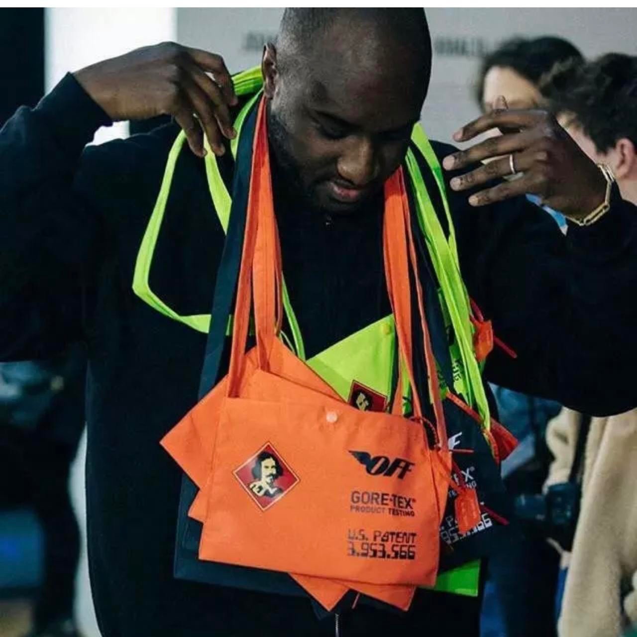 Men’s Off-White Gore tex Archive Virgil Abloh Crossbody Bag Orange