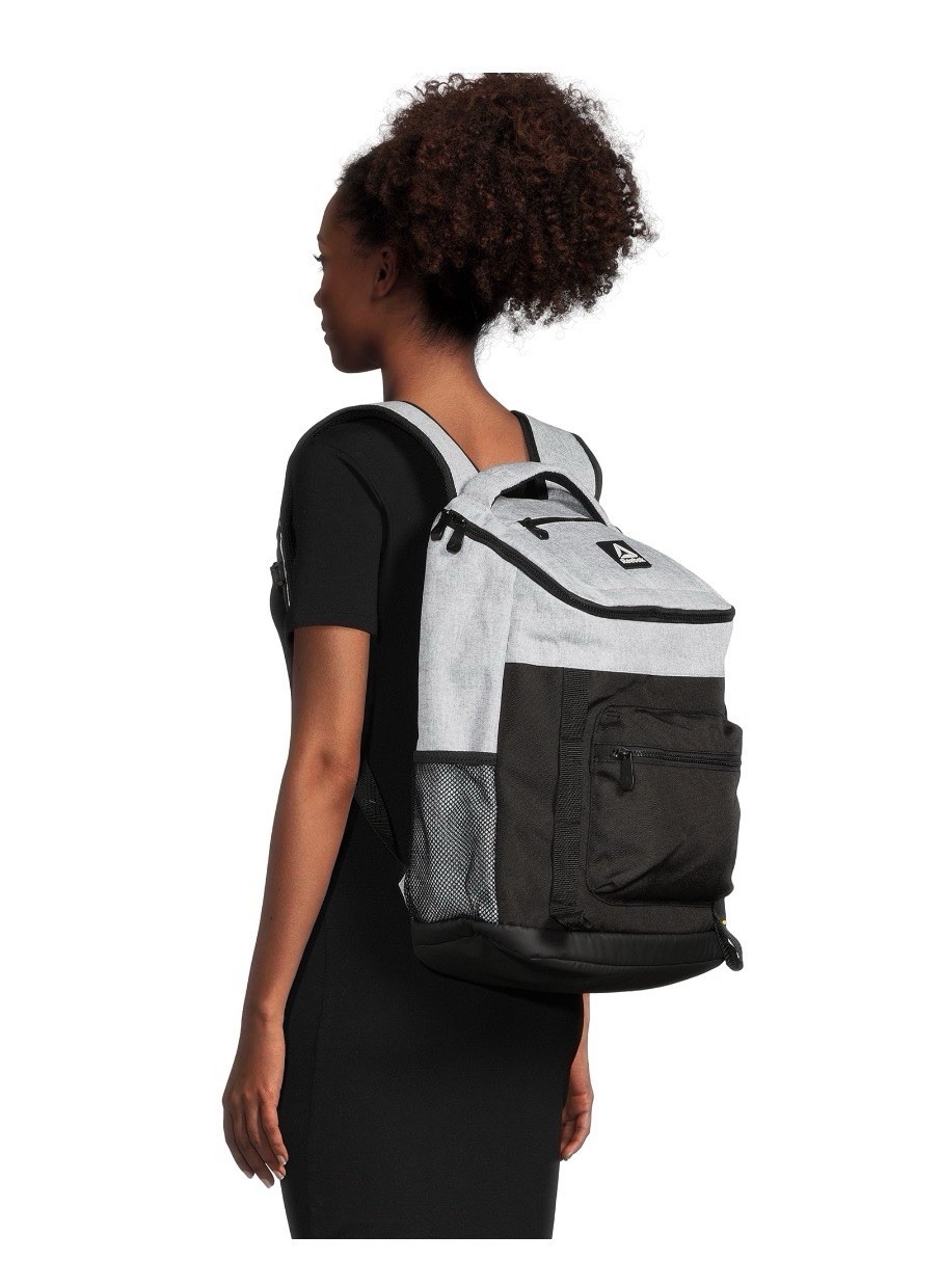 Reebok Unisex Adult Bobbie Top Loader 18.5″ Laptop Backpack, Light Gray/black