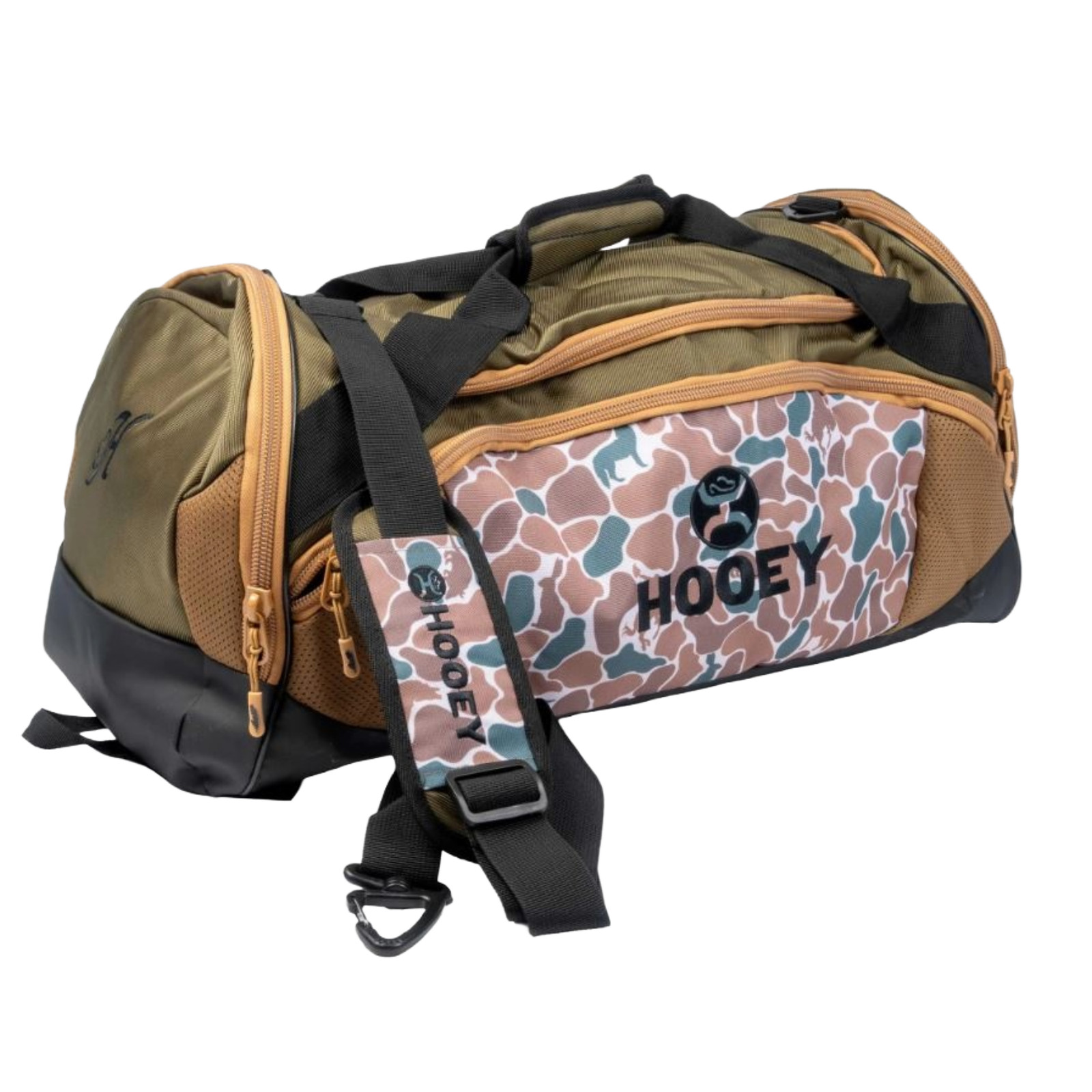 Hooey “The Competitor” Brown & Green Camo Print Carry-All Bag DB2601CABR