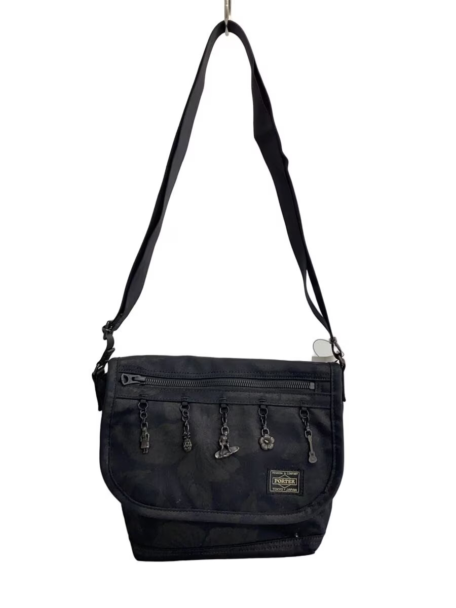 PORTER Shoulder Bag BLK Floral Pattern