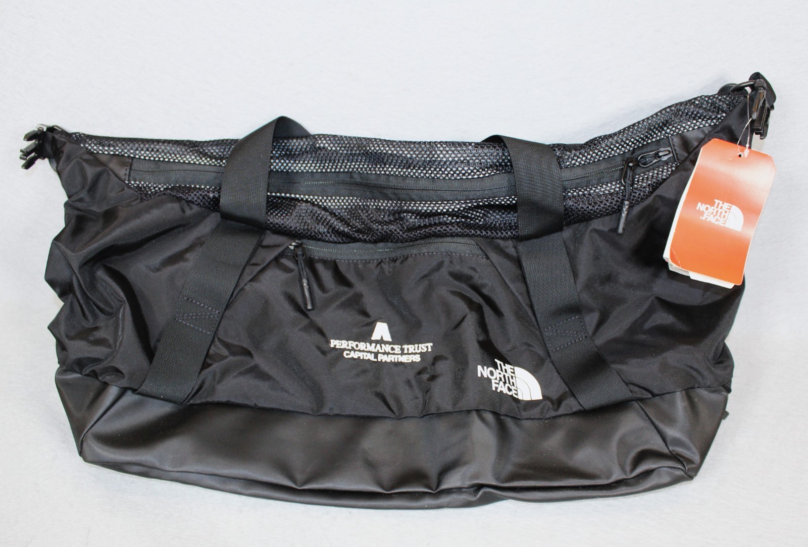 The North Face Branded Black Apex Gym Duffel-S Bag Personal 31.5L Company Logo
