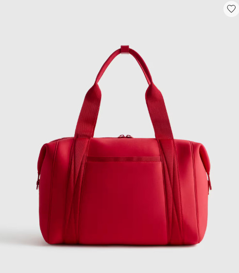 NWT QUINCE ALL DAY NEOPRENE DUFFLE TRAVEL DUFFEL BAG TRAVEL RUBY RED MSRP $102
