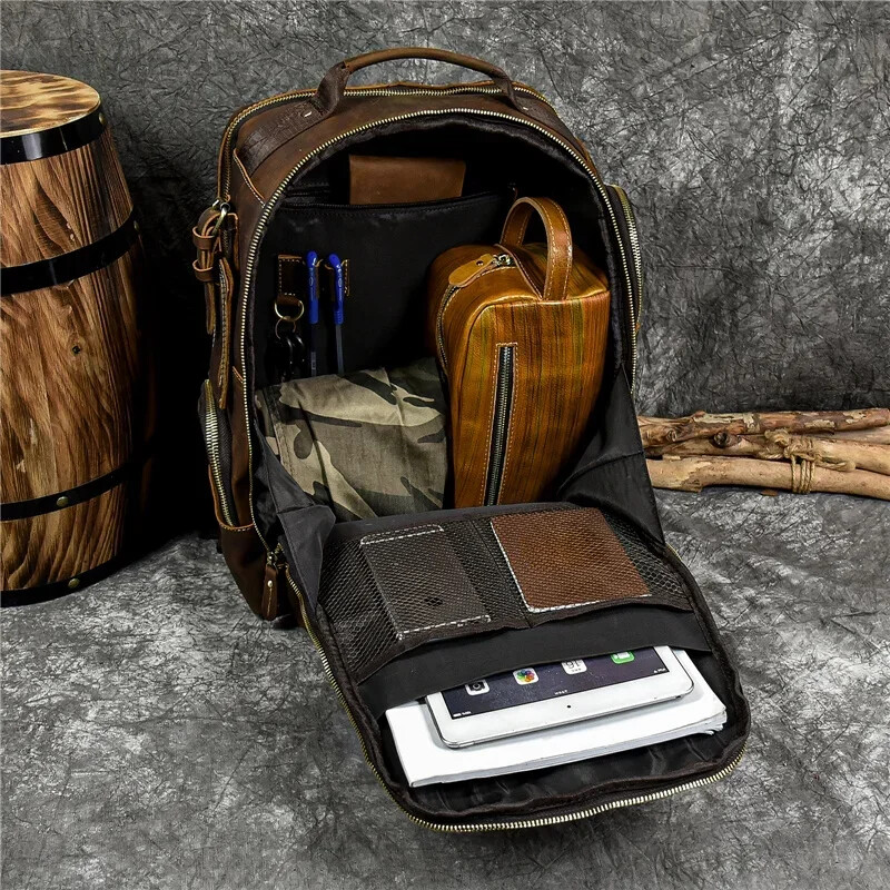 Bags Men’s Backpack Backpack Travel Backpack School Bag Men Leather Daypack