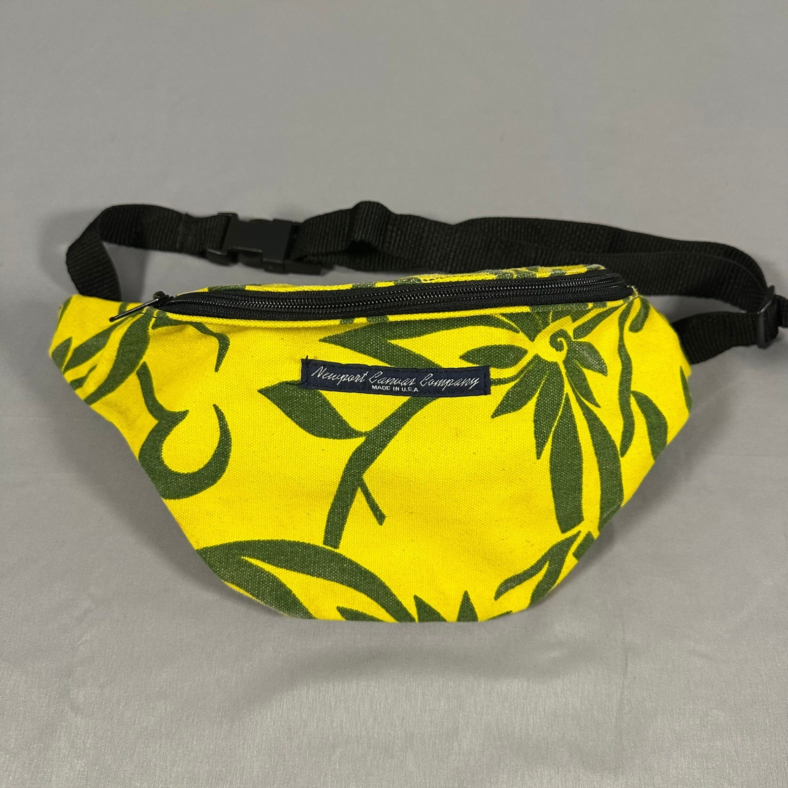 Newport Canvas Company Fanny Pack Small Yellow Unisex Floral Canvas Made in USA