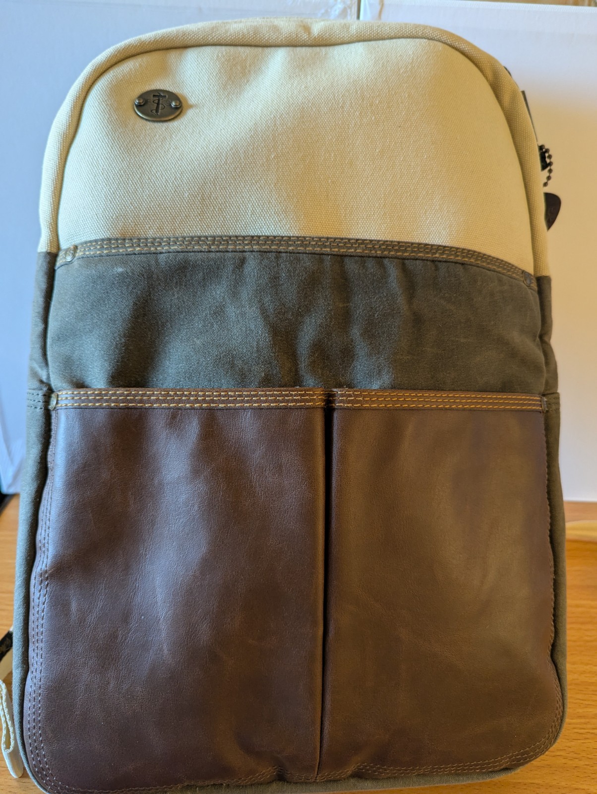 Focused Space Unisex Backpack Beige/Brown