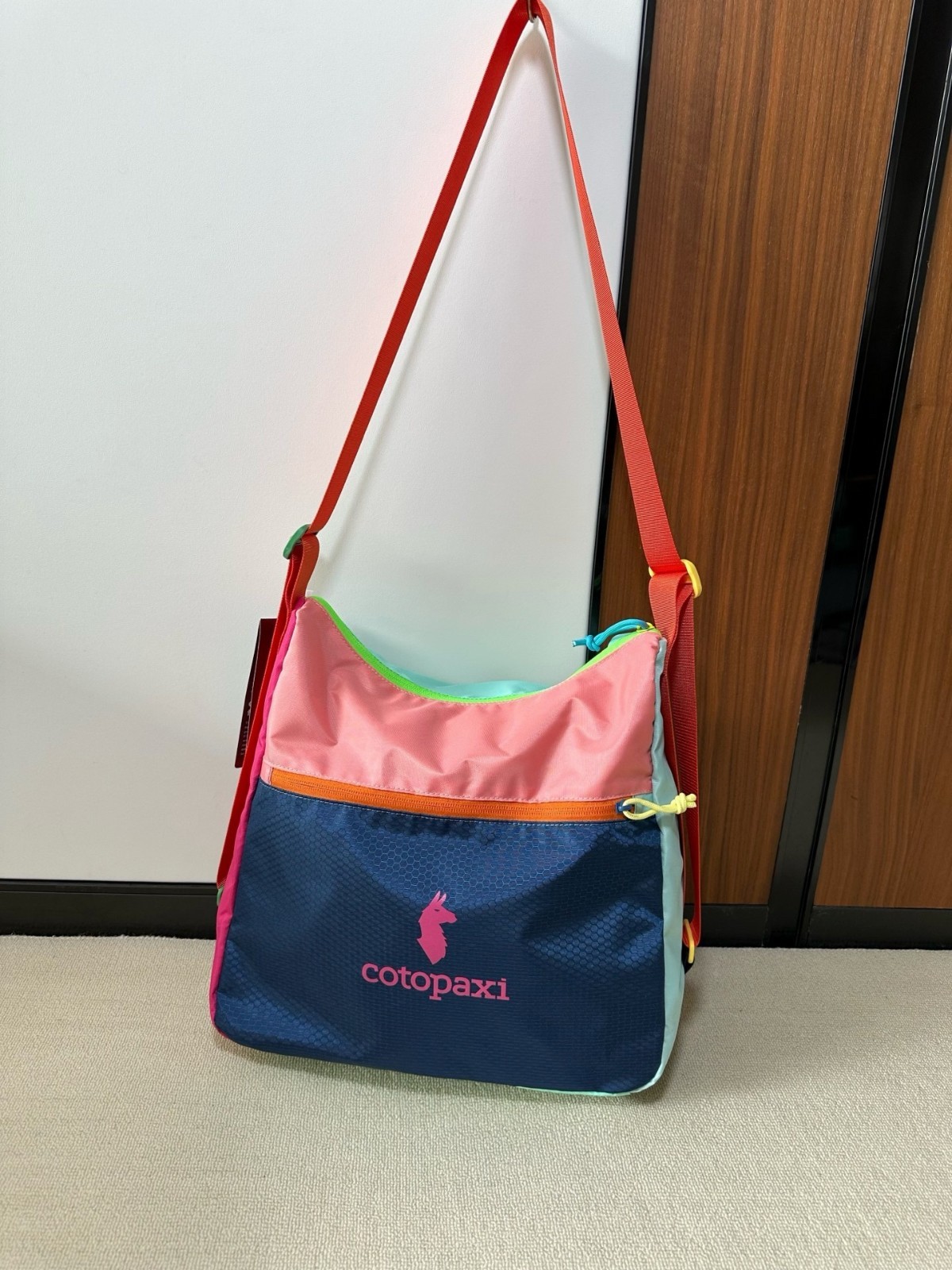 Cotopaxi Navy Blue Color-Block Alpaca Tote Bag with Long Straps
