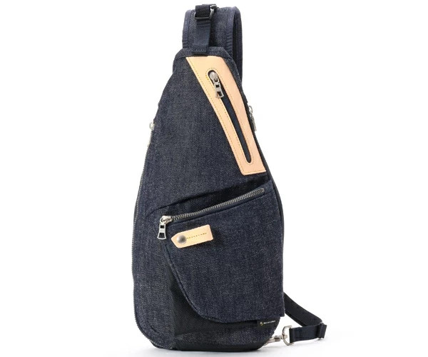 FULLCOUNT × master-piece Denim Sling Bag (Color: Indigo) 310082-FC