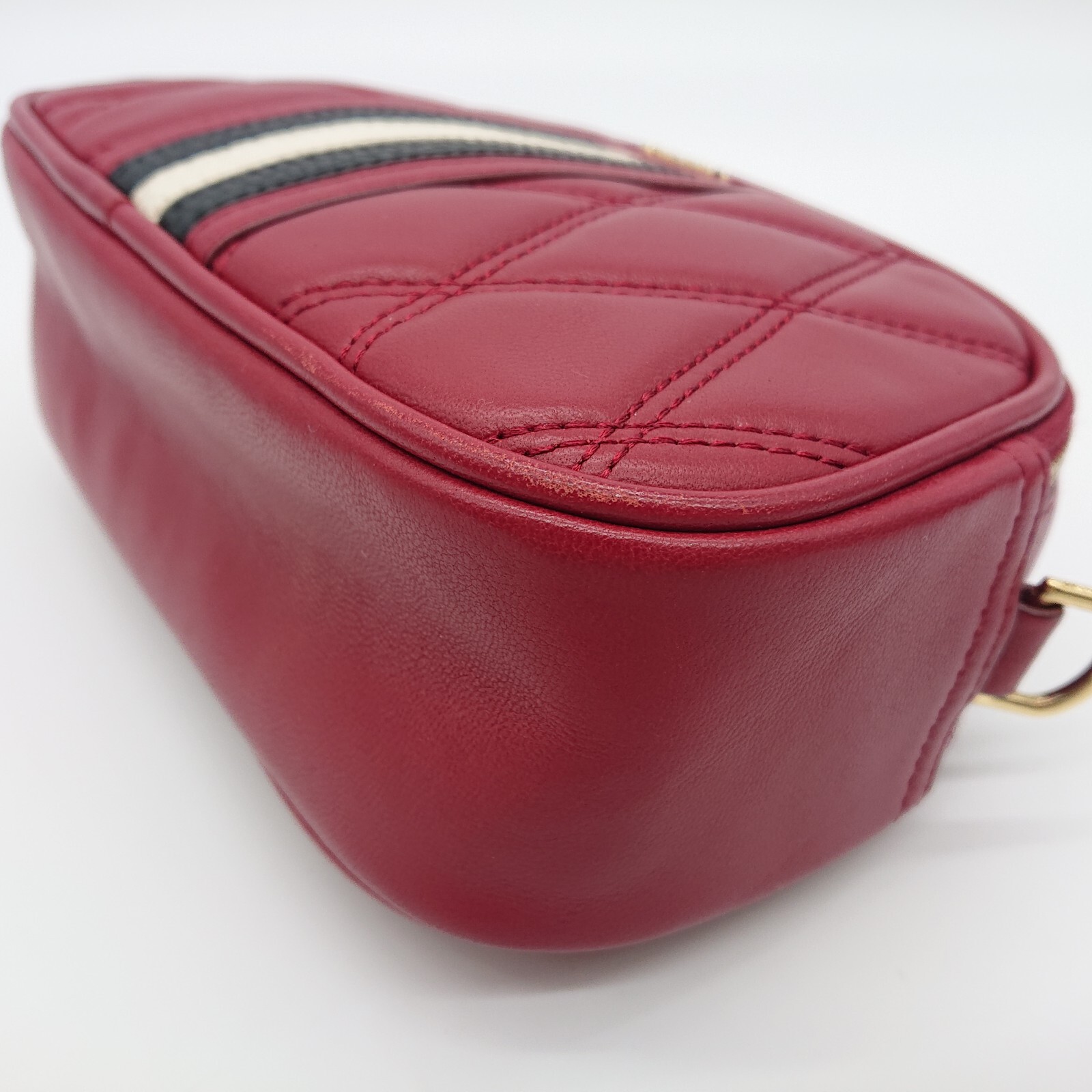 BALLY Shoulder Bag Trainspotting Leather Red Strap DENNI QT China