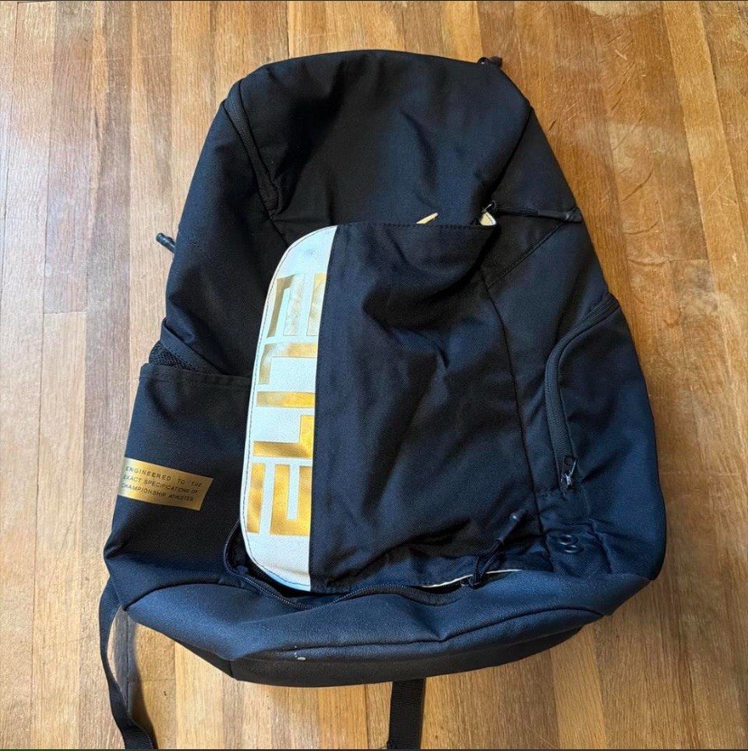 Nike Hoops Elite Pro Basketball Backpack Black Gold BA5555-013 Mens Bag