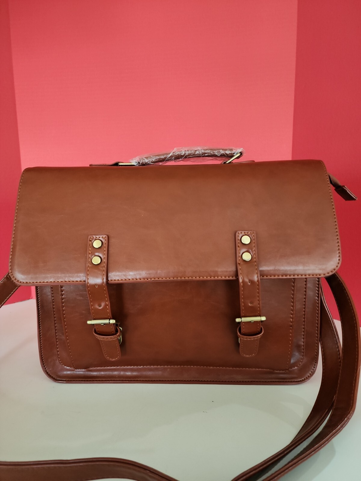 ECOSUSI Womens Briefcase Messenger Laptop Work Bag for Women brown
