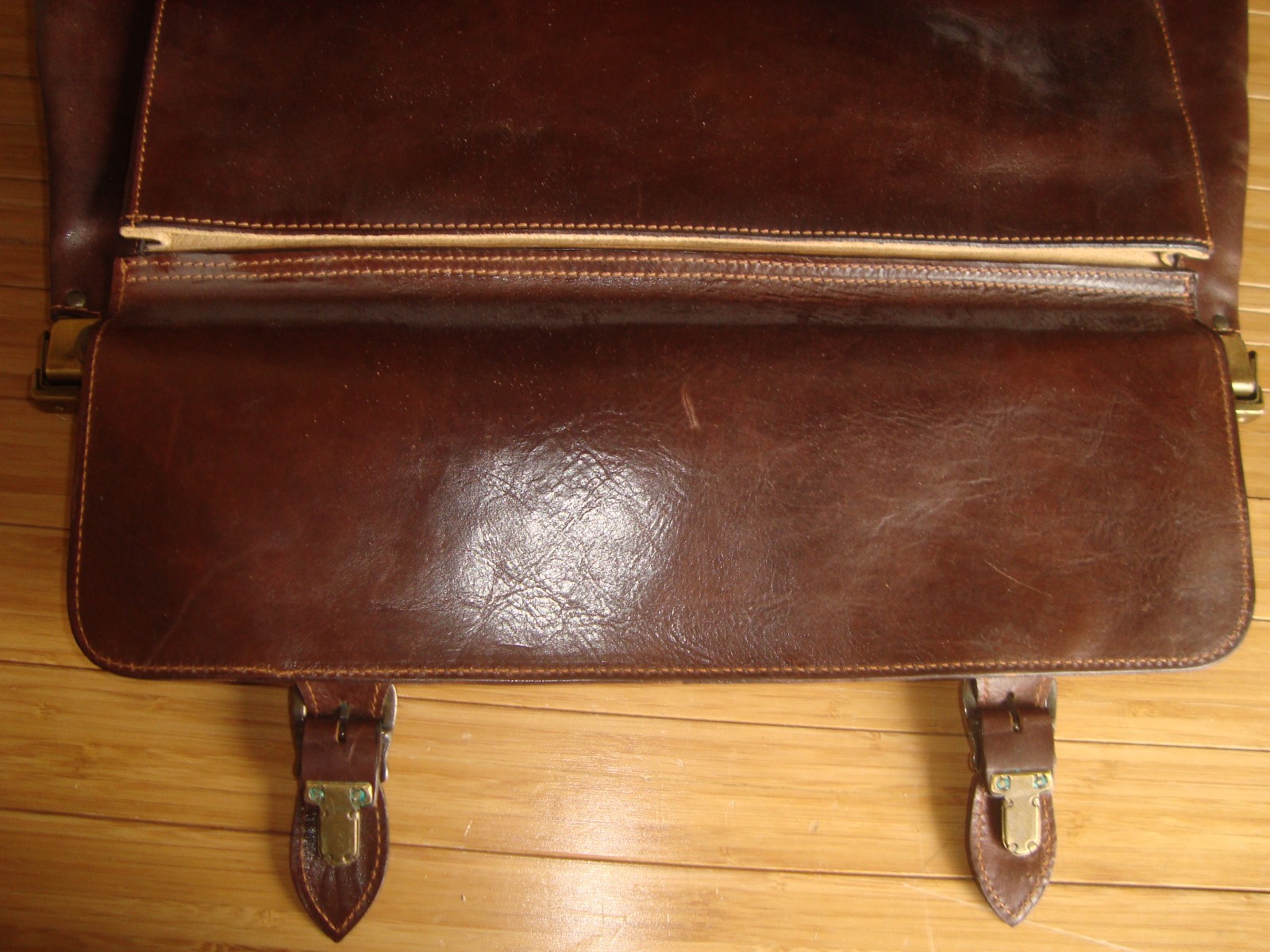 Rage Vtg Robe Di Firenze Handmade Genuine Italian Leather Briefcase Bag