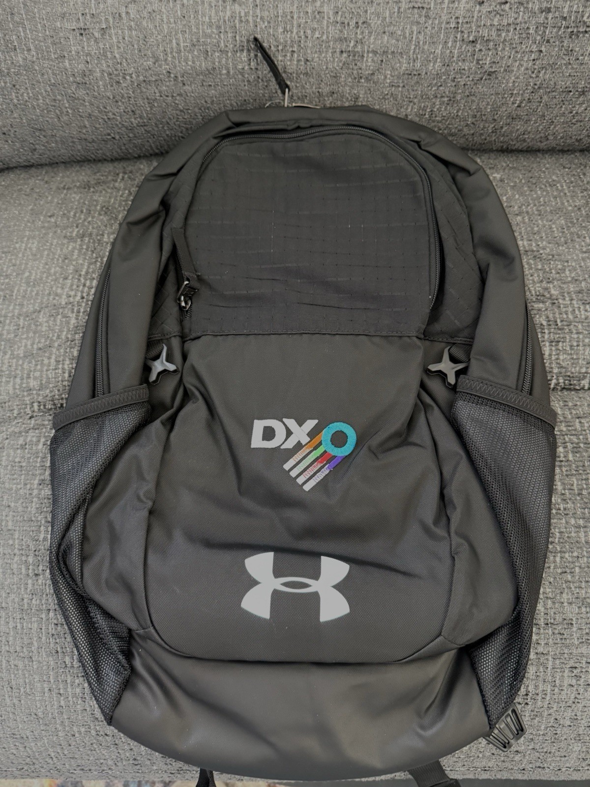 Under Armour DXO Large Black Backpack Laptop Travel Zip, Pockets Adjustable