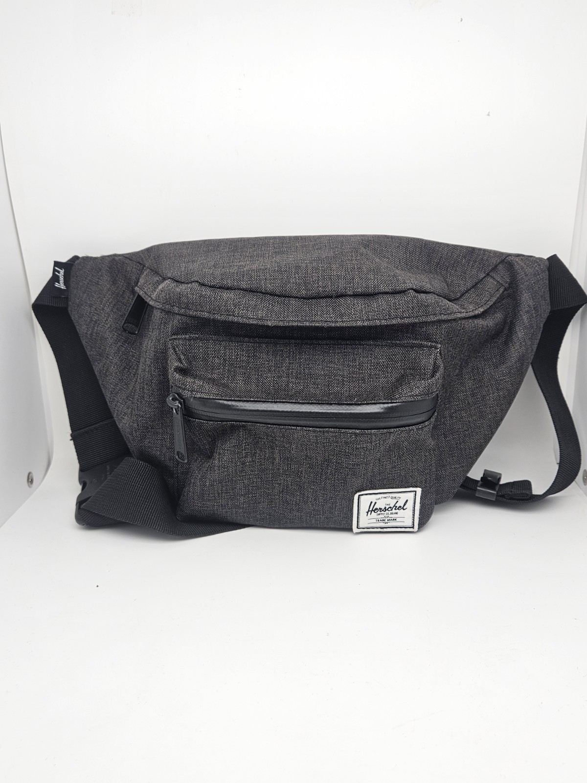 Herschel Pop Quiz 3.5L Hip Pack Black Gray Hip Fanny Pack Waist Bag Crossbody