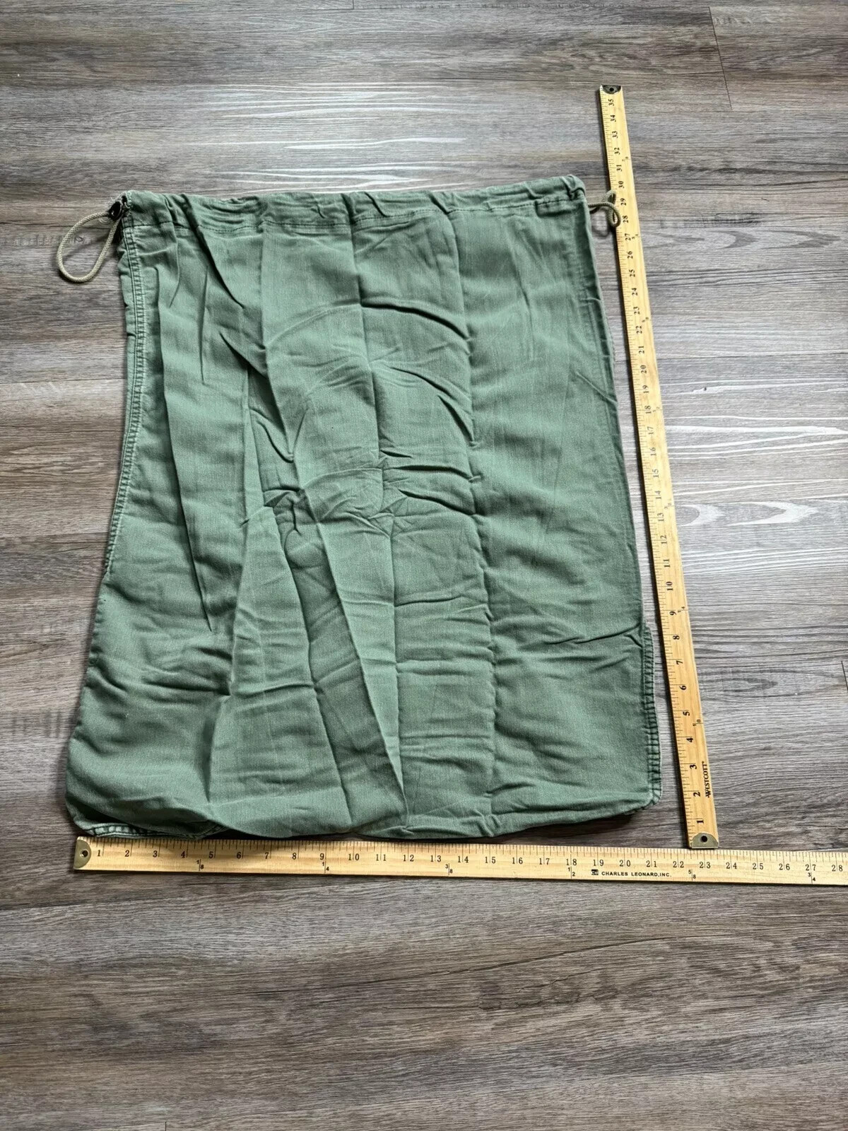 EXCELLENT – US Military Barracks Cotton Laundry Bag Green NSN 8465-00-530-3692