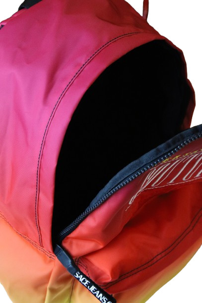 Versace Jeans Couture Gradient Backpack Red Yellow Nylon New with Tag