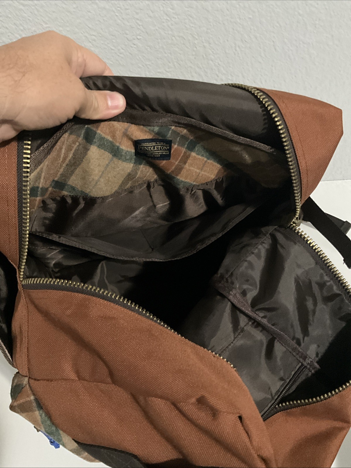 Pendleton Timberline Twill Backpack Large Terracotta Brown