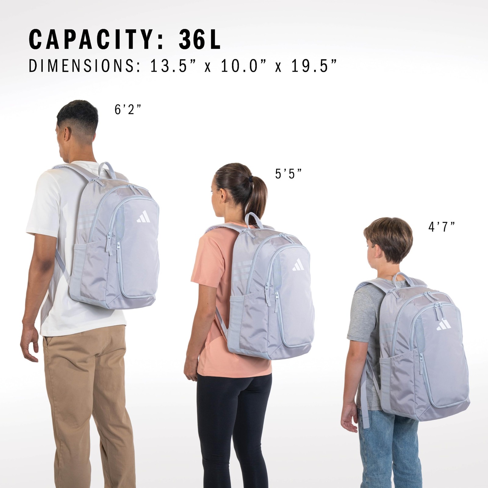 Adidas Light Grey 4.0 Backpack Water Resistant Storage For Soccer And Gear