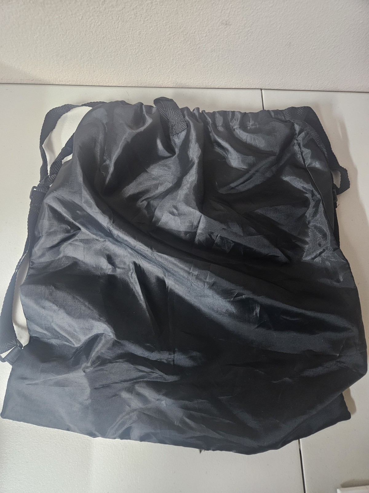 Skechers Black Polyester Drawstring Backpack Gym Shoe Sack Bag Shoulder Straps