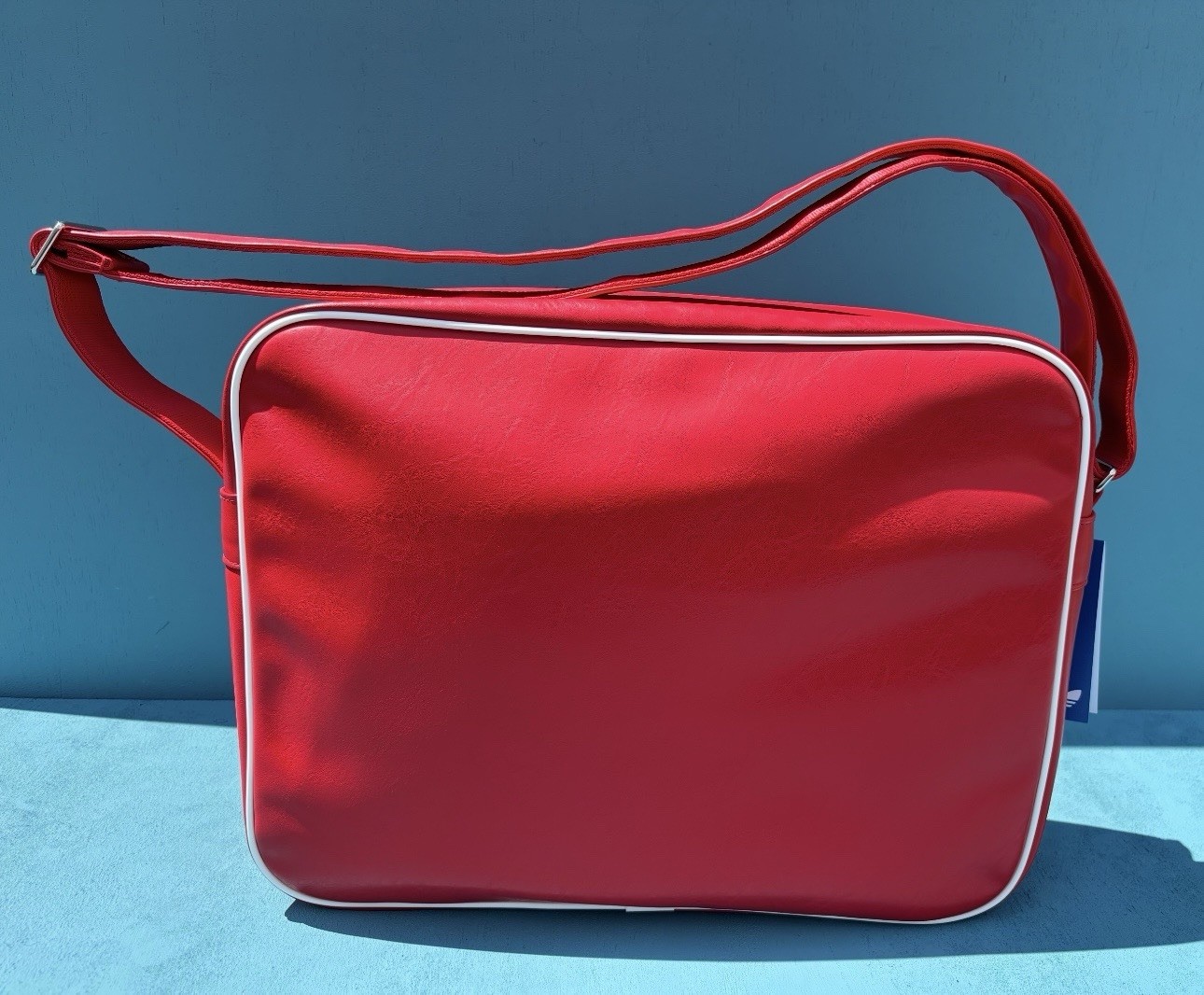 Adidas Unisex OG Airliner Red/White Logo Shoulder Messager Bag 4″X15.25″X11.75″