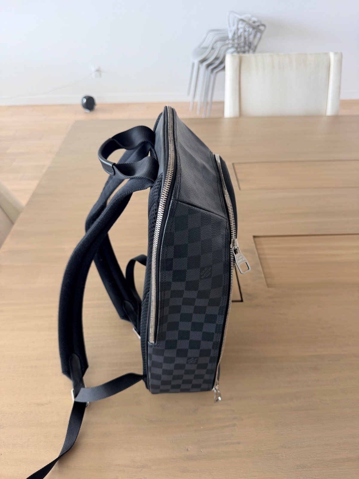 Louis Vuitton Damier Graphite Michael Backpack Gray Check Adjustable Straps