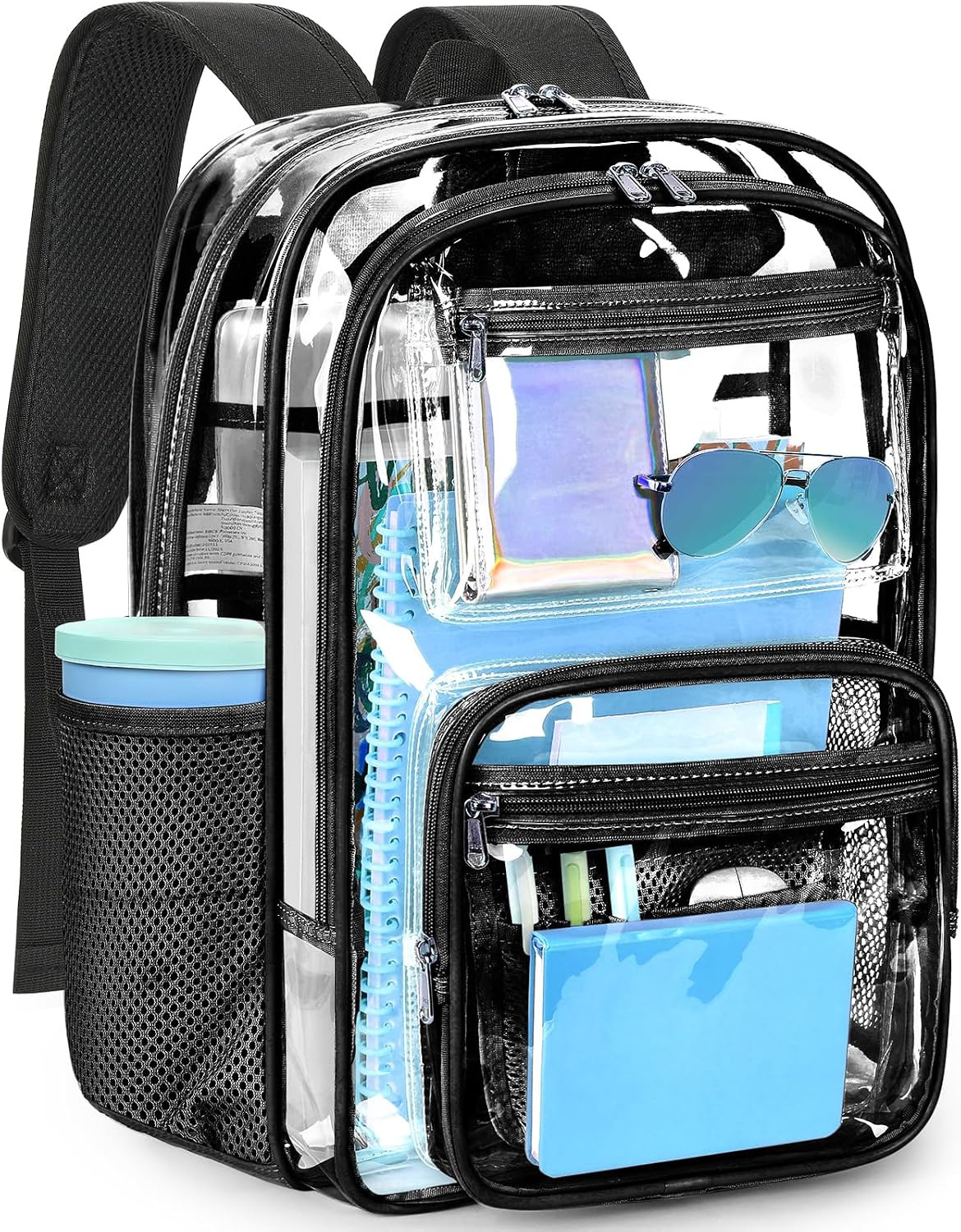 Large 31L Clear Backpack – Heavy-Duty Transparent Bag with Reinforced Straps for