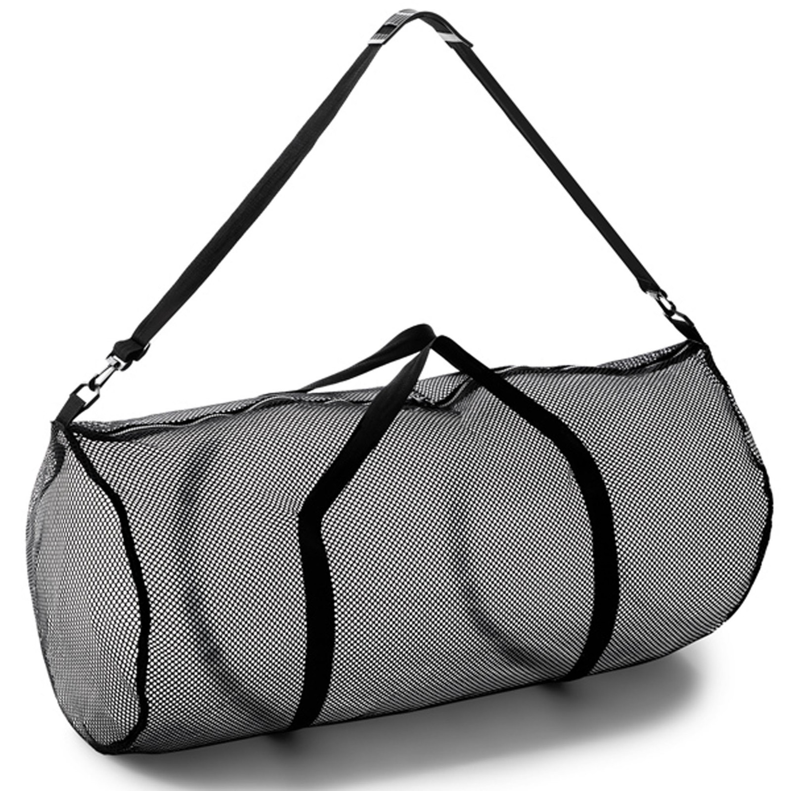 Champion Sports Mesh Duffel Bag – Black – 15″ x 36″