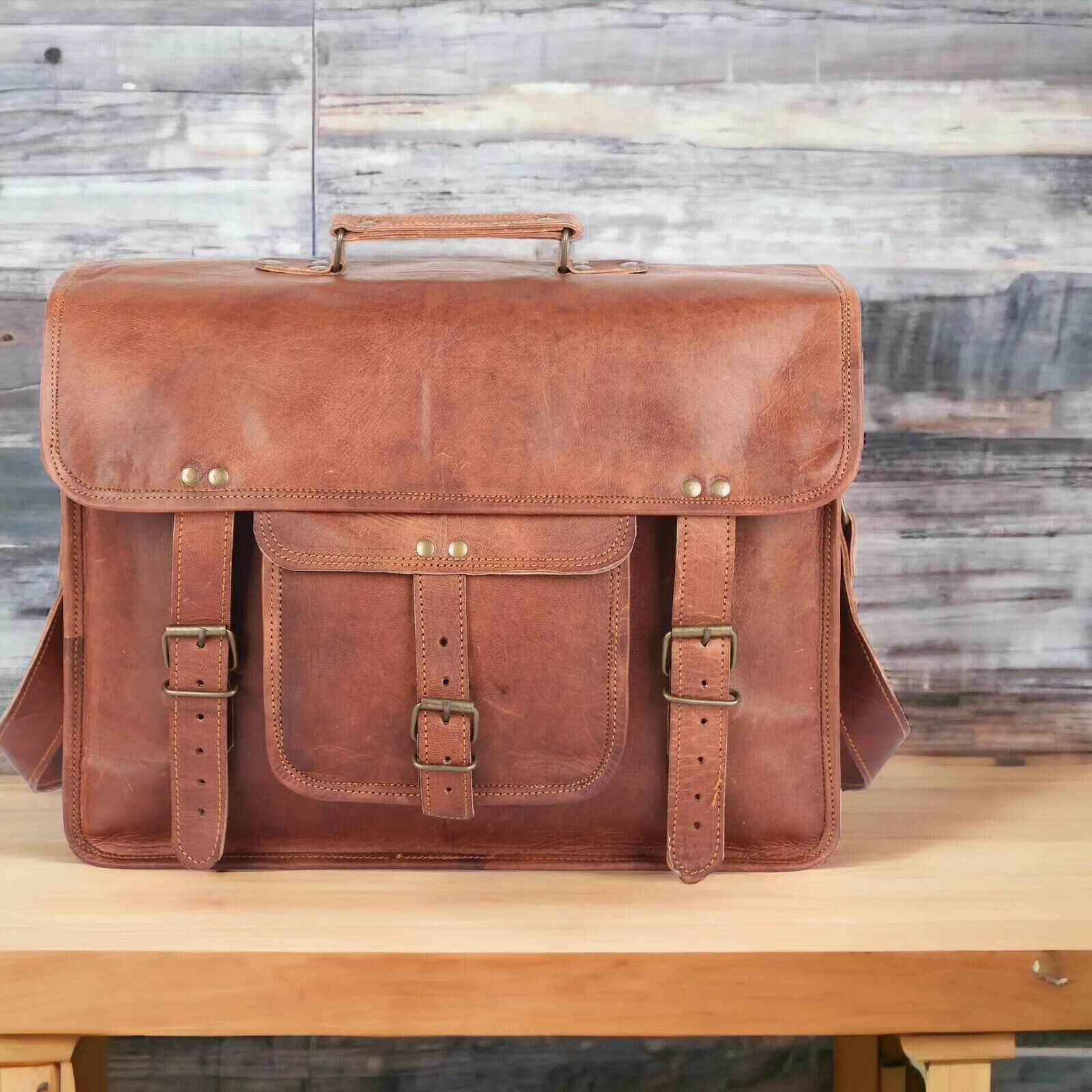 Men’s New Computer Crossbody Business Office Work Leather Shoulder Bag