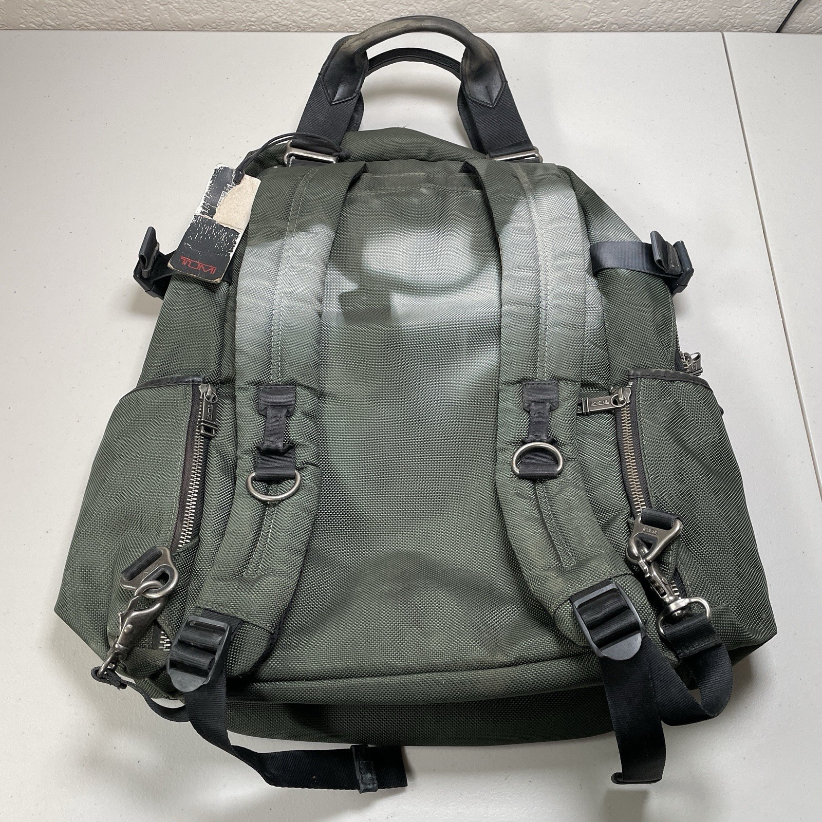 Tumi Alpha Bravo Lejeune 2 Way Backpack – 22380SPH – Green **Flaw Read**