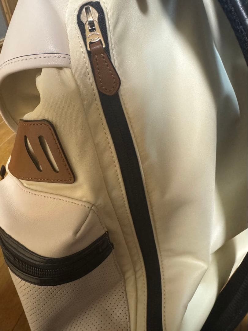 COACH Trek Pack Backpack F72018 Nylon Leather White 40cm