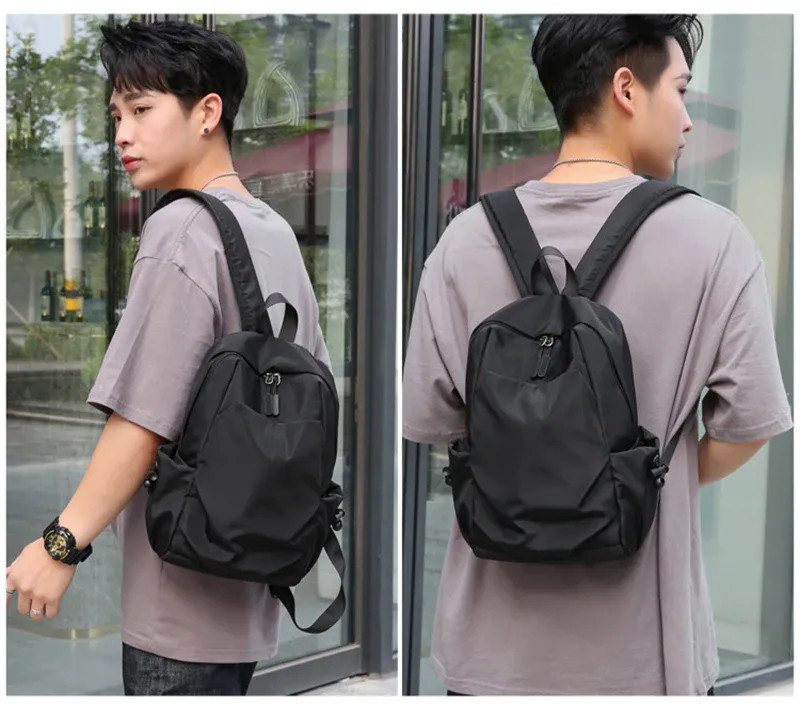 Sport Mini Men’s Backpack Fashion Small Black Travel Rucksack Shoulder School.