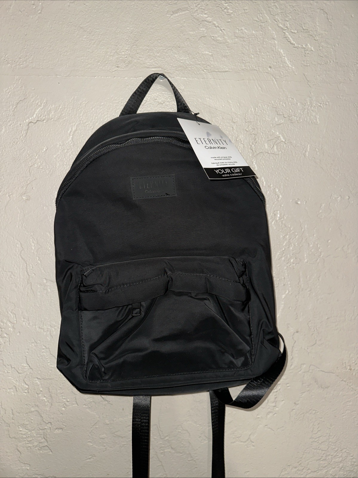 Calvin Klein Eternity Black Backpack Purse Gift Bag New With Tag